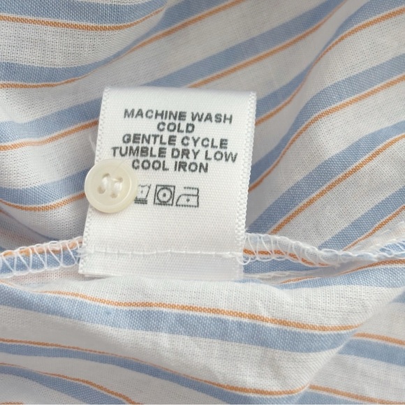 Xirena Striped Button Front Long Sleeve Shirt Large - Picture 7 of 7